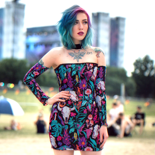 Beautiful Decay Off-shoulder Back Lace-up Dress