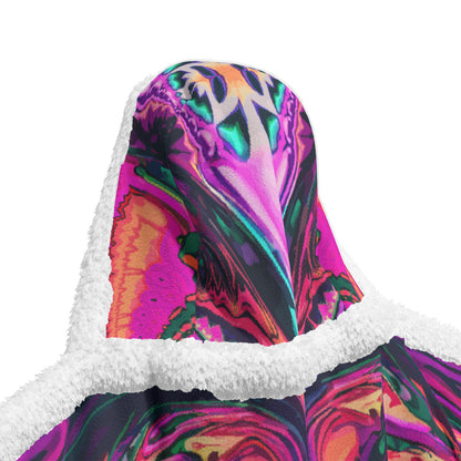 Fractal Fever Hoodie Blanket
