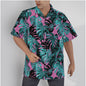 Monstera - Pink and Teal Button-Up