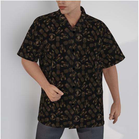 Lobster, Crab, and Pineapple Button Up
