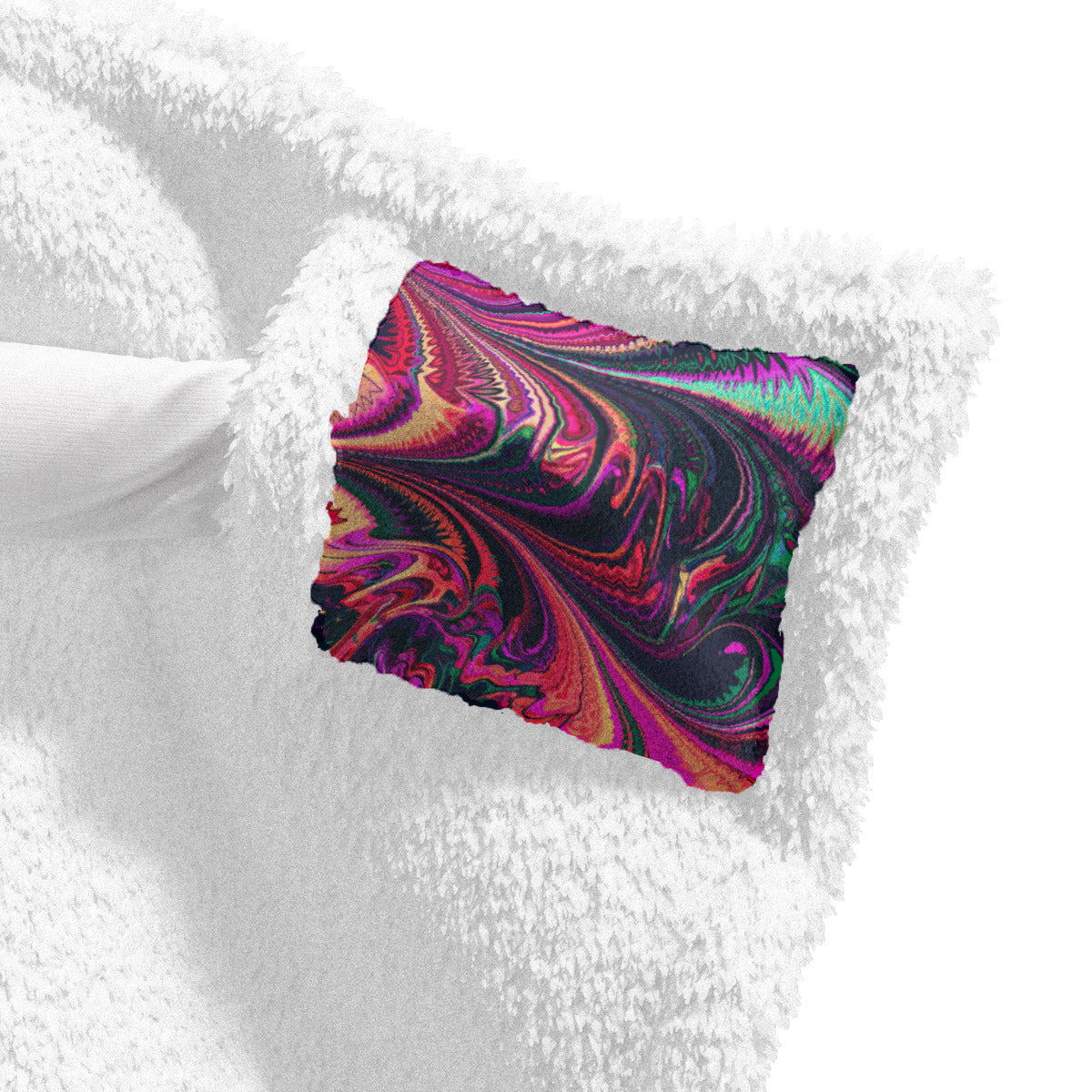 Fractal Fever Hoodie Blanket