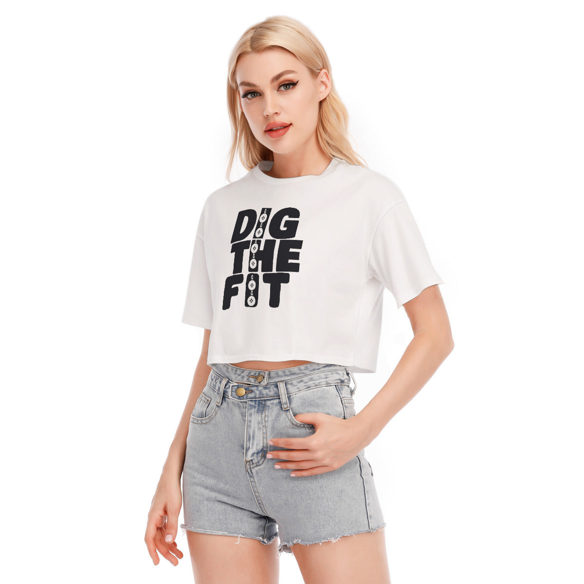 Logo Crop Tee - Off White