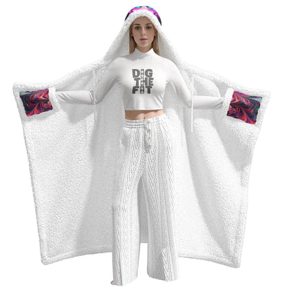 Fractal Fever Hoodie Blanket