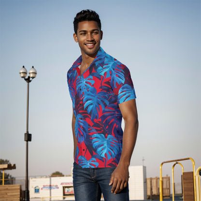 Electric Monstera Hawaiian Shirt
