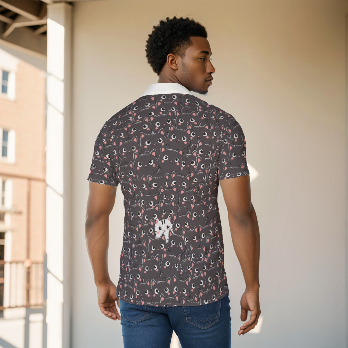 "Uniqkitty" button-up