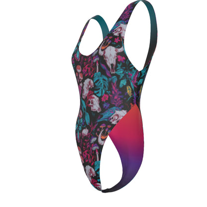 "Beautiful Decay" Women's One-piece Swimsuit | Double-sides Printed