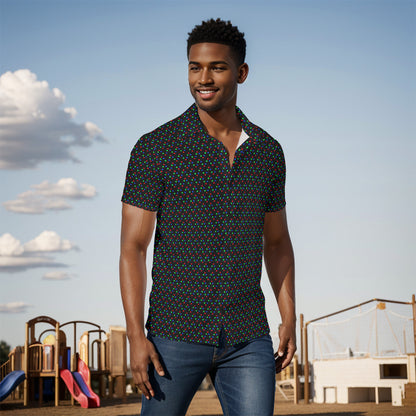 RGB Pixels Button-Up