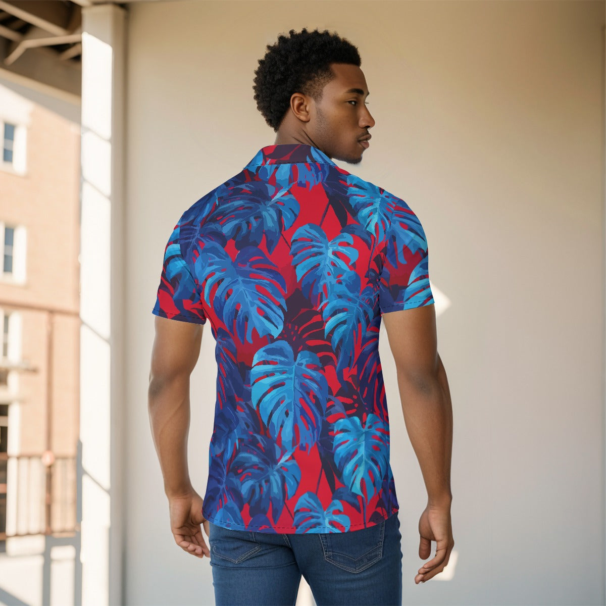 Electric Monstera Hawaiian Shirt