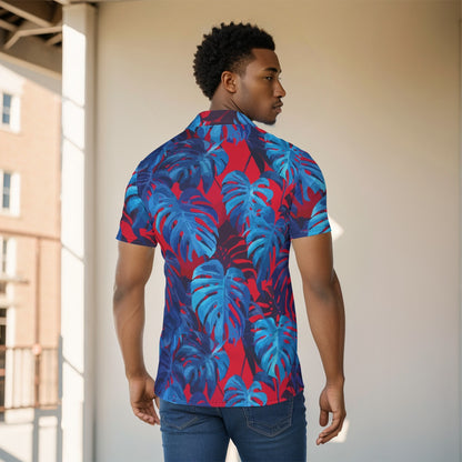 Electric Monstera Hawaiian Shirt