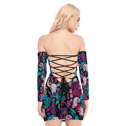 Beautiful Decay Off-shoulder Back Lace-up Dress