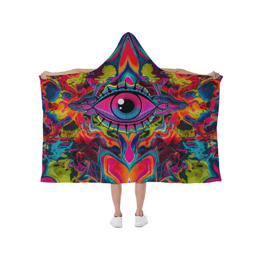Eye See All Hooded Festival Blanket w/ Fleece