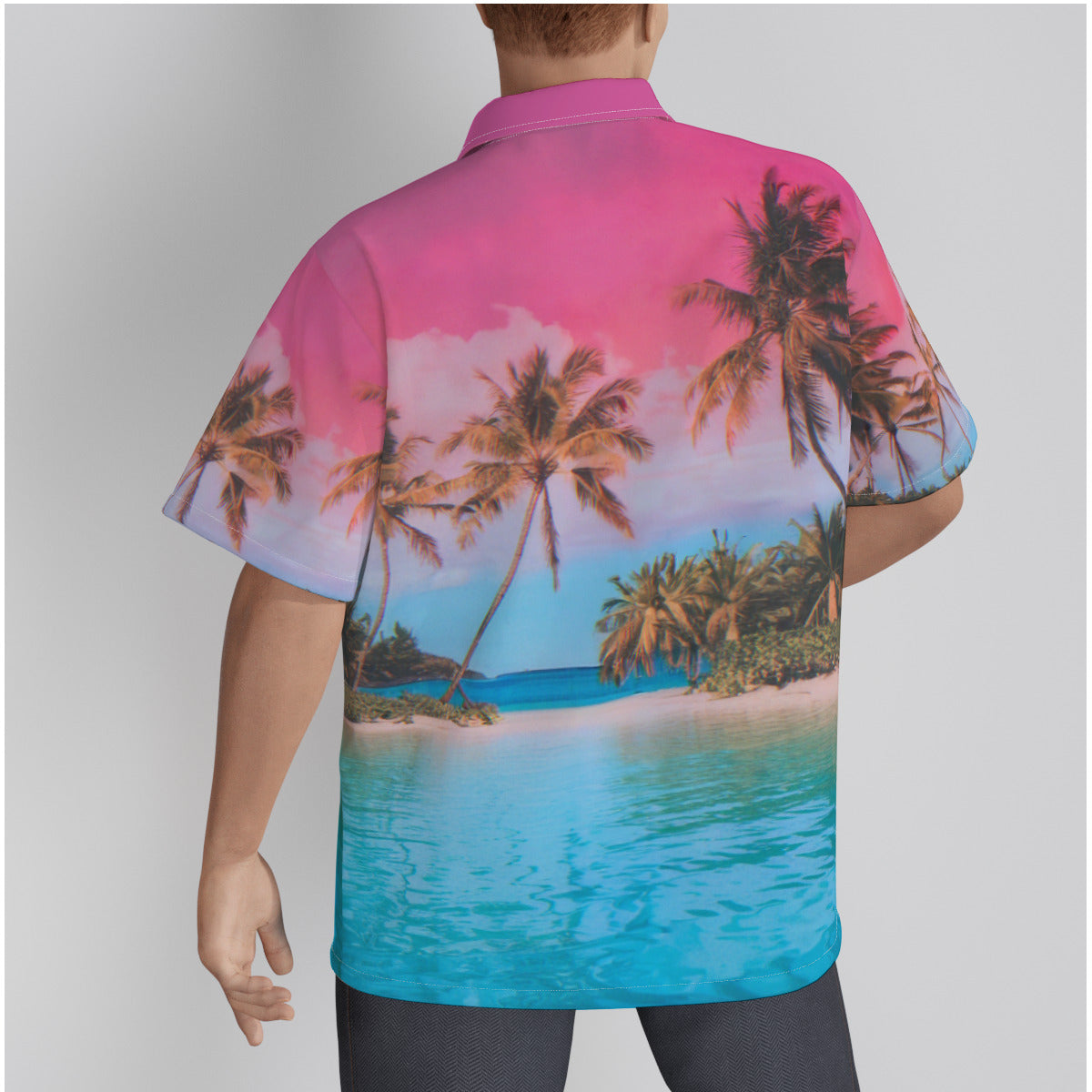 Pastel Palms Getaway Button-up