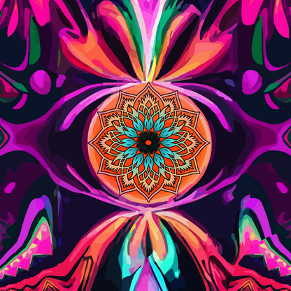 Fractal Fever Hoodie Blanket
